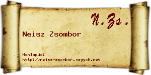 Neisz Zsombor névjegykártya
